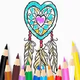 Coloring Book: Heart Dreamcatcher